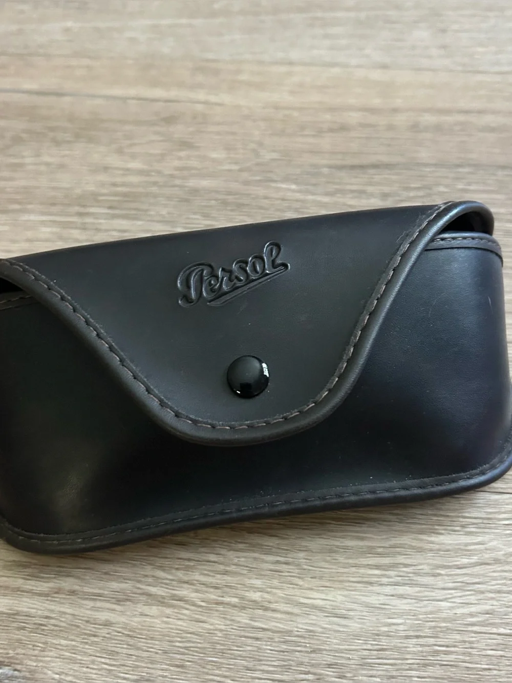 Persol Black Sunglasses Leather Case